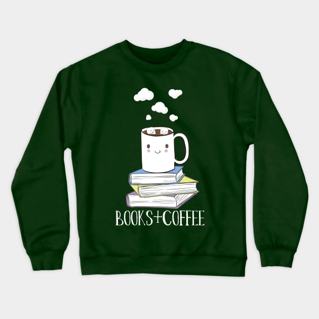 Books + Coffee Crewneck Sweatshirt by eviebookish
